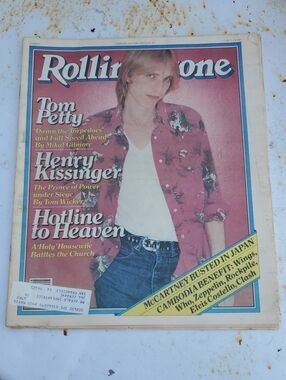 the Rolling Stones Tom Petty Cover Art Poster - Red, Blue, White